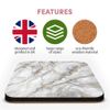 Great Single Coaster Square - Grey White Gold Marble Effect Pattern |Glossy Quality Coasters | Tabletop Protection for Any Table Type #24432