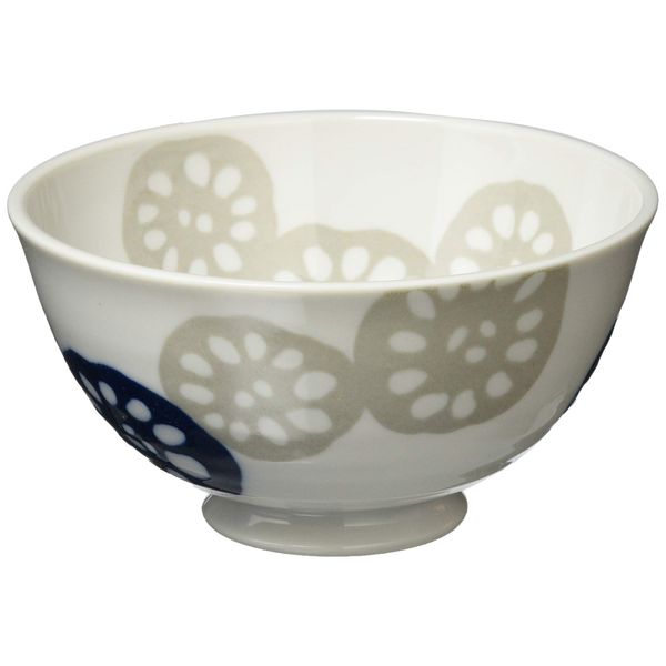 Mino Ware 131-1030 Lightweight Rice Bowl, Approx. 5.1 inches (13 cm), Microwave, Dishwasher Safe, Lotus Root