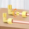 GASHER 100PCS Brass Compression Fitting, Brass Compression Sleeve Ferrules 3/16" Tube OD
