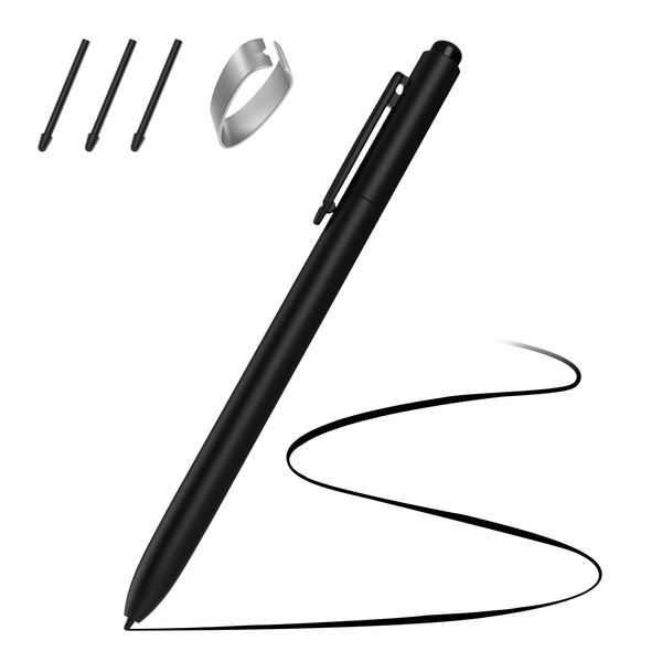 MoKo EMR Stylus Pen Compatible with Remarkable 2, Digital Pen with Eraser, 4096 Pressure Levels Palm Rejection 3 Extra Tips, for Remarkable 2&1/Galaxy Tab&Book/BOOX/Wacom/Scribe/EMR Devices