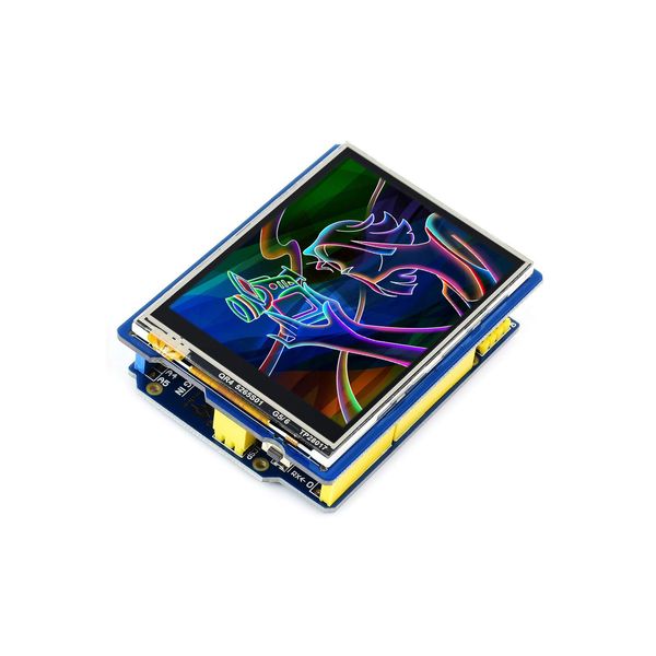 Waveshare 2.8 inch TFT Resistive Arduino Touch LCD Shield 320x240 Resolution Onboard Micro SD Slot SPI Interface Display Screen Module Compatible with Arduino UNO Leonardo UNO PLUS NUCLEO XNUCLEO
