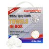 New White Terry Towel Rags for Multipurpose Cleaning - 10 lbs. Compressed Box