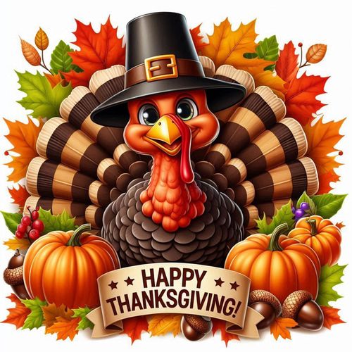 Benjenes Happy Thanksgiving Turkey Diamond Painting Kits DIY 5D Fall Diamond Art Kits, Home Wall Decor 12 x 16 Inch