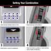 Master Lock 5425D Set Your Own Combination Wall Mount Lock Box with Light Up Dials, 6 Key Capacity, Black