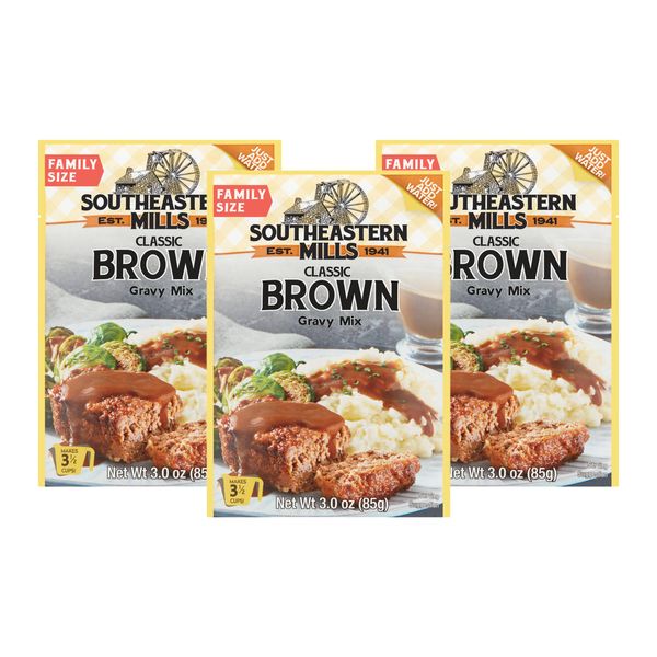 Southeastern Mills Classic Brown Gravy Mix, 3 Ounce (3 Ounce (Pack of 3))