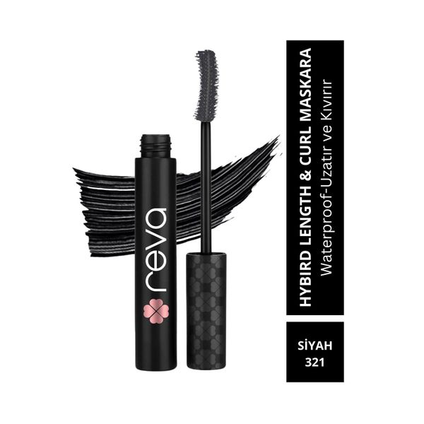 Uzatan Hibrit Maskara - Hybrid Length & Curl Mascara Black - No: 321 - Vegan Temiz Içerik