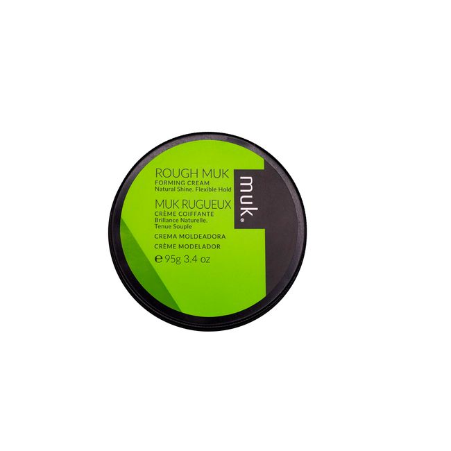 muk Haircare Rough muk Flexible Hold Forming Cream, Natural Sheen Cream - 3.4oz