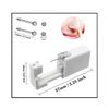 2 Pack Nose Piercing Tool, Disposable Safety Portable Nose Piercing Tools, Self Nose Piercing Kit with 10 Pcs Free Nose Rings Piercing Jewelry (Silver)