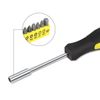 46PCS HOUSEHOLD HAND TOOL KIT SCREWDRIVER SOCKETS HAMMER TEST PEN TOOLBOX YELLOW