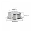 sourcing map Finger Flush Pull Handle Outer Dia. 42mm/1.65" Brushed Silver with Screw