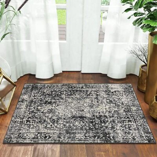 Morebes Washable Bathroom Rugs 2x3 Small Indoor Door Mat for Entryway Non-Sli...