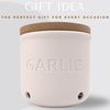 Garlic Keeper - White Ceramic Garlic Container with cork lid - Garlic Storage...