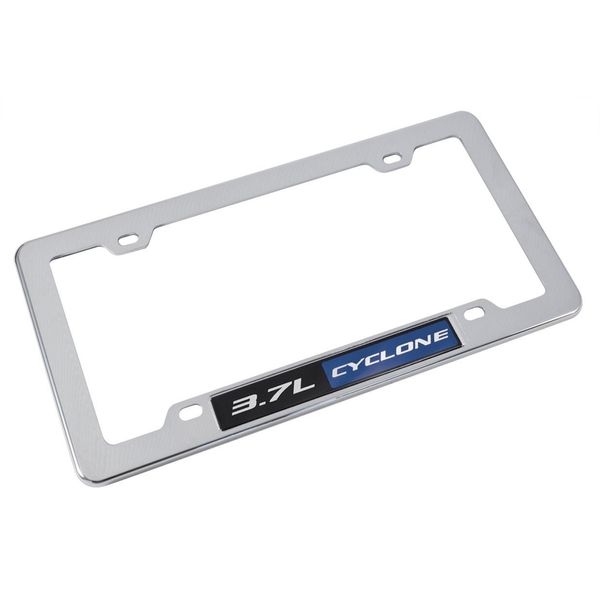 Yates Performance Mustang 3.7L Cyclone Chrome & Blue License Plate Frame
