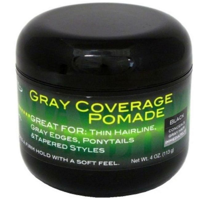 Swing It Inc. Gray Coverage Black Pomade 4 ounce. Non greasy color wax that fills in thinning hair line too.…