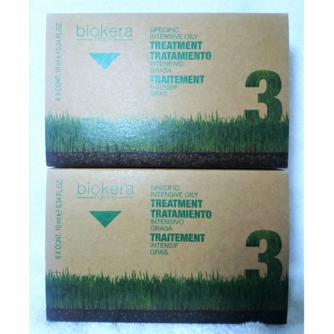 SALERM BIOKERA NATURA SPECIFIC INTENSIVE OILY TREATMENT 6 x 10ml/.34 oz. 2 Units