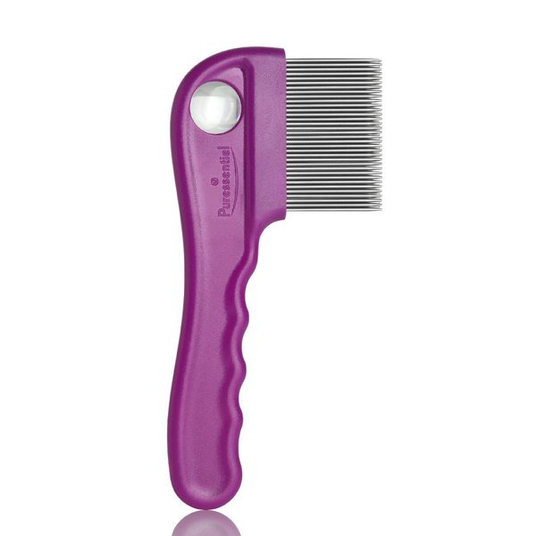 Puressentiel Anti Lice Tri Expert Comb – Combatting and detection of lice - Triple row of teeth, Triple Efficacy - Headlice,larvae and nits removal - Stainless steel, Magnifying glass - All hair types