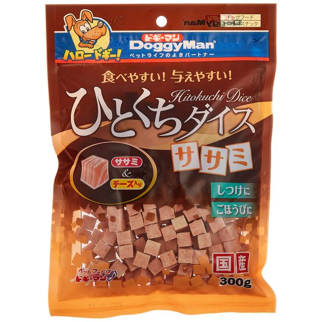 Doggyman Dog Bite Dice, Sasami, Chicken Flavor, 10.6 oz (300 g)