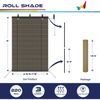 Windscreen4less Outdoor Shade Blinds Patio Roll Up Blackout Shades Exterior Roller Privacy Screen for Pergola Balcony Porch Carport Deck Window, 6' W x 6' L Brown Hollow Out