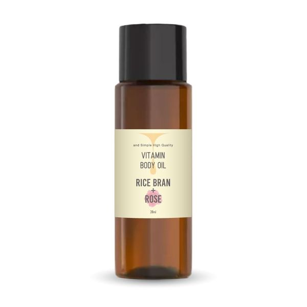 &SH Vitamin Body Oil, Rice Bran, 0.7 fl oz (20 ml), Rose, Trial/Rice Oil, For Massage, Good Scent, Aroma