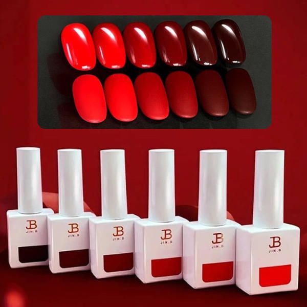 Gracia Jinbee Yoso Sexy 6-piece set 11ml red color gel