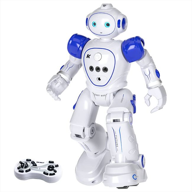 iKing ai Robot Toy, Smart Robot, For Kids, Multi-functional, Rechargeable, Programming Robot, Movable Toy, Music Demonstration, LED, RC Robot, Hand Waving Control, For Kids, Girls, Boys Toys,