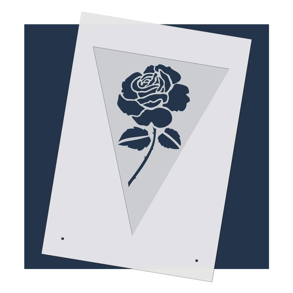 Rose Bunting Stencil - Size Small (A4) (10112S)