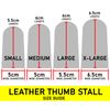 RE-GEN Leather Reusable Protective Adjustable First Aid Thumb Stall Protection Cot - White (Large)