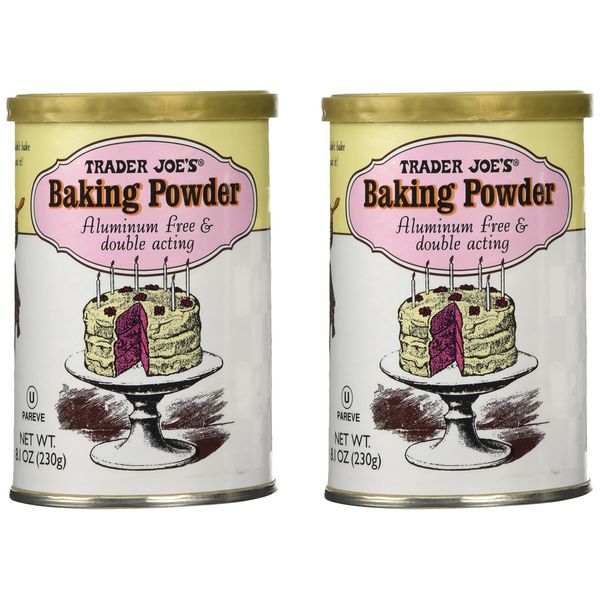 Trader Joe's Baking Powder Double Acting 8.1 Oz (Pack of 2)