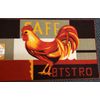 PRINTED KITCHEN RUG (nonskid back) (18" x 30"), ROOSTER, CAFE BISTRO #2, rec, RT