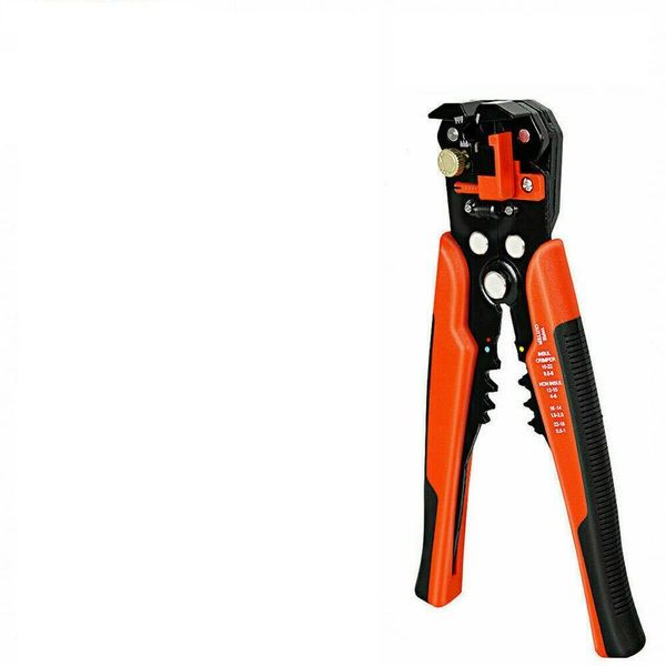 Automatic Wire Stripper Crimper, 3-in-1 Self-Adjusting Wire Cutter & Cable Stripper, Crimping Tool Plier Cutter for Home and Car Electrics Wiring, 10-24 AWG (0.2-6.0mm²) Orange