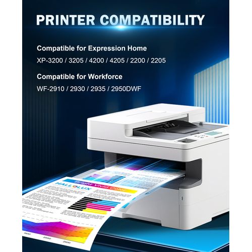 HALLOLUX 604XL 5-Pack Ink Cartridges Multipack High Yield Compatible for Epson 604 XL for XP-2200 XP-2205 XP-3200 XP-3205 XP-4200 XP-4205 WF-2910DWF WF-2930DWF WF-2935DWF(Black Cyan Magenta Yellow)
