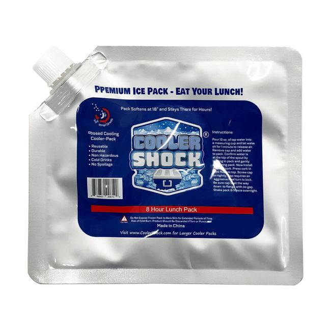 Cooler Shock 7CSSS Ice Packs, Single Item, Small Size, Can Be Used Repeatedly, Keeps -7.8 °C