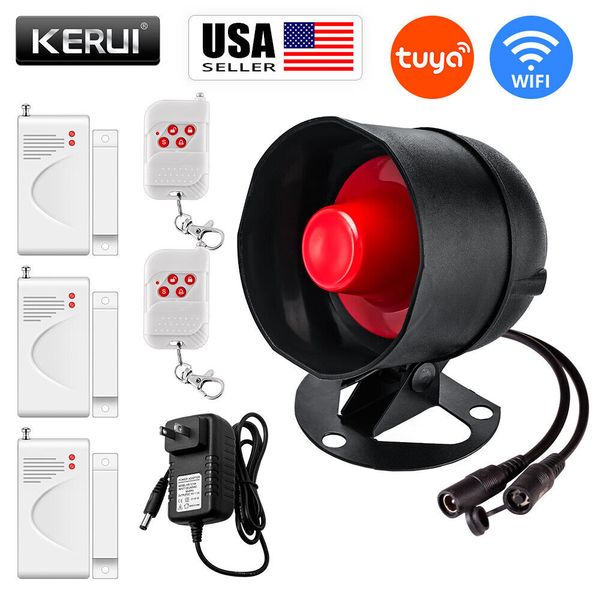 KERUI Wi-Fi Tuya APP Wireless Alarm System Home Security Door Sensor Alarm Kit