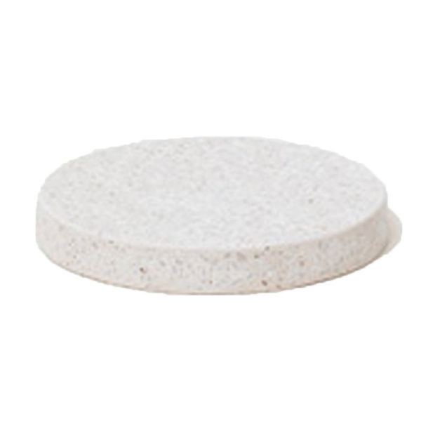 soil diatomaceous earth soap dish bath circle white