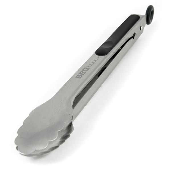BBQ Buddy Long Handled Locking Barbecue Tongs - Turn your food with ease
