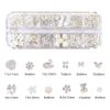 LIANHATA Nail Art Parts, Various Types, 3D Dimensional, Nail Parts, Decorative Parts, Nail Decoration, Rhinestones, Pearl, Ribbon, Butterfly, Flowers, Pearl, Resin, Cute, DIY Crafts, Handmade, Includes 2 Storage Cases