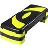 31" Adjustable Exercise Step Platform, 3-Level Height Non-Slip Surface Yellow