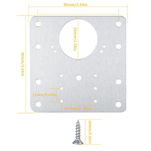 8 Hinge Repair Plates, Kitchen Cupboard Door Hinge Plates, Cabinet Hinge Plates, Stainless Steel Hinged Plates, Flat Fixing Repair Plates, Sliding Hinges, Repair Plates