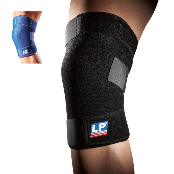 LP SUPPORT 756 Basic geschlossene Wickel-Kniebandage, Größe:Universalgröße, Farbe:schwarz