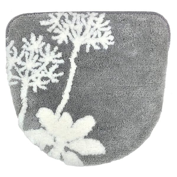 Senko 87697 Salina Toilet Lid Cover, For Hot Water Washing/Heated Toilet Seats, Gray, Leaf Pattern