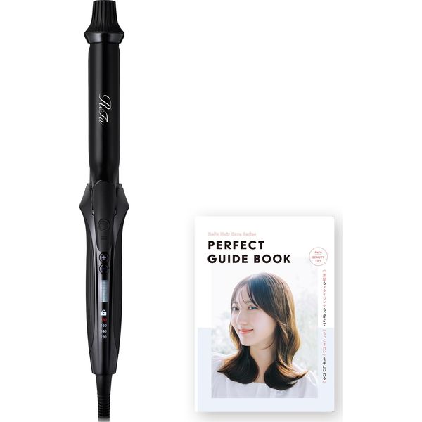 ReFa Curl Iron Pro 1.0 inches (26 mm) Black Guide Book Included, Hair Iron, Glossy, Scratch-Resistant, Gift, Overseas Compatible with Iron