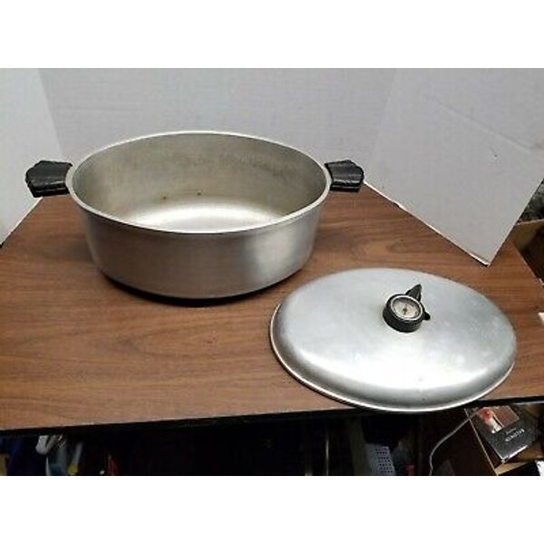 Rare Vintage HEALTH Craft Aluminum Oval  Roaster Roasting Pan Gauge