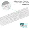 Allinside White Keyboard Cover for 2024 Mac Magic Keyboard with Touch ID and Numeric Keypad A3119 US Layout