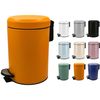 KW Soft Shade Small Round Pedal Bin 3ltr (Orange, 3 Ltr)