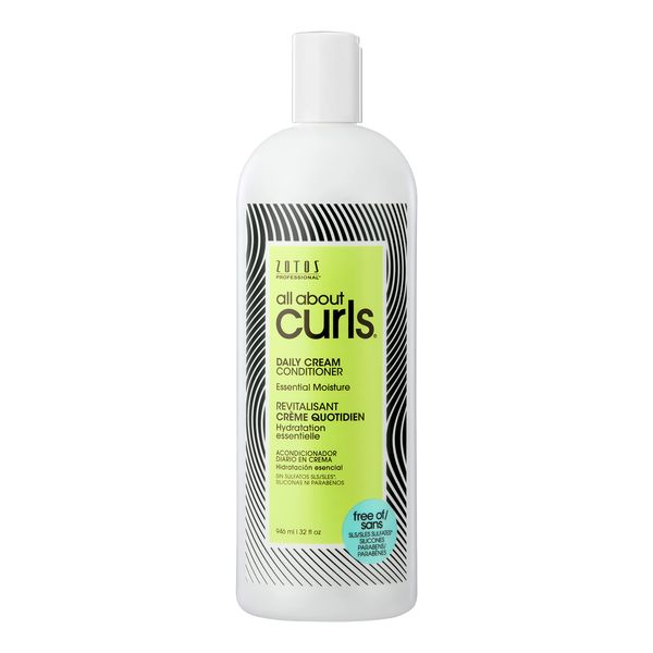 All About Curls Daily Cream Conditioner | Essential Moisture | Strengthens | 3X Resistance to Breaking | All Curly Hair Types | Cruelty Free | Sulfate Free | 32 Fl Oz