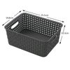 Leendines 6 Pack Plastic Weave Storage Basket, Small Kitchen Cupboard Baskets Set