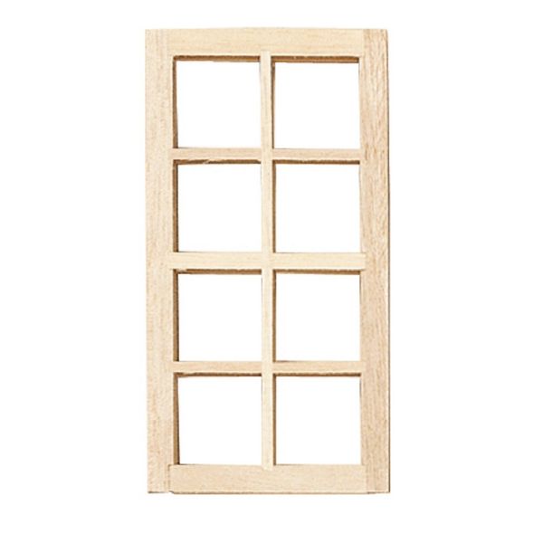 Dollhouse Miniature Standard 8-Light Window