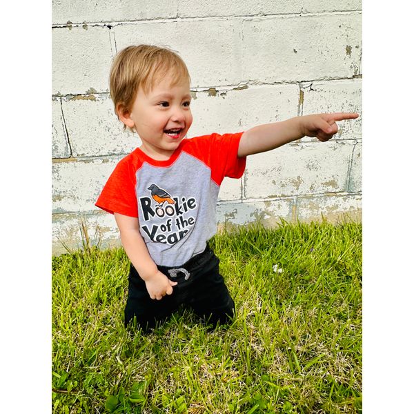 Rookie Of The Year (Orange/Grey) / Baby Onesie - 24 Months / Grey