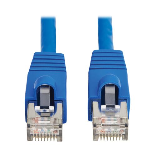 Tripp Lite Cat8 40G PoE Shielded Ethernet Cable, 3 Feet / 0.9 Meters, Blue, High Speed, Power Over Ethernet, RJ45, Snagless SSTP, Male-to-Male, Network Patch LAN Cord, (N272-F03-BL)