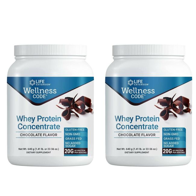 Life Extension Whey Protein Concentrate Chocolate Muscle Growth & Immune 2 Pack